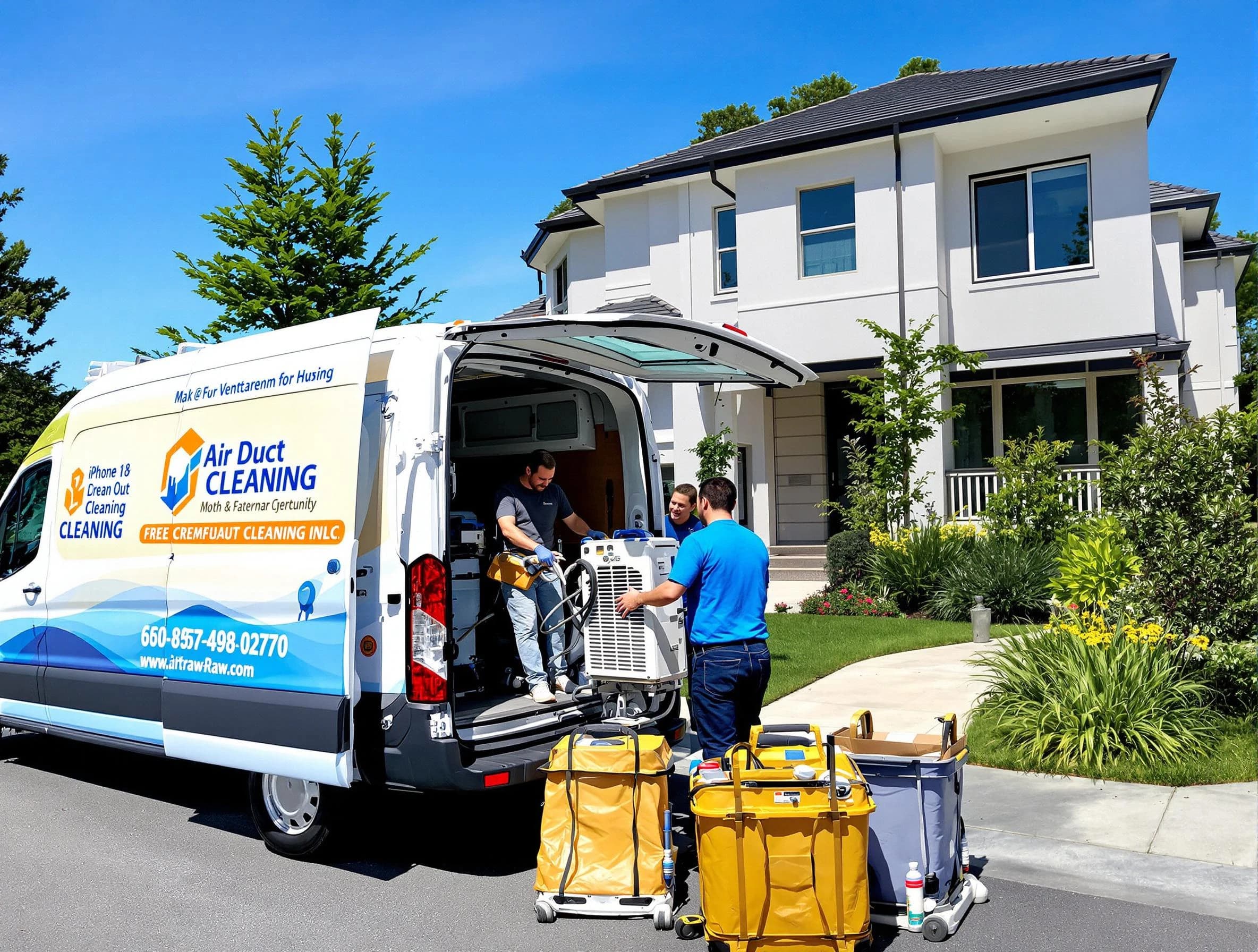 Santa Ana Air Duct Cleaning technician performing professional air duct cleaning in Santa Ana