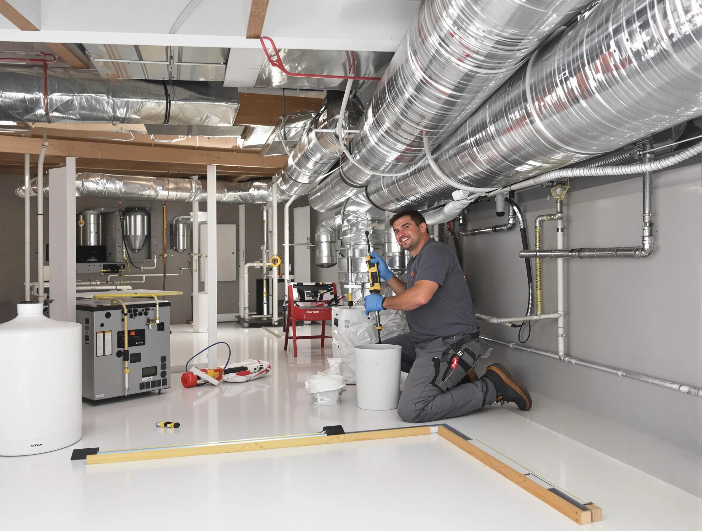 Professional duct sealing service by Santa Ana Air Duct Cleaning in Santa Ana