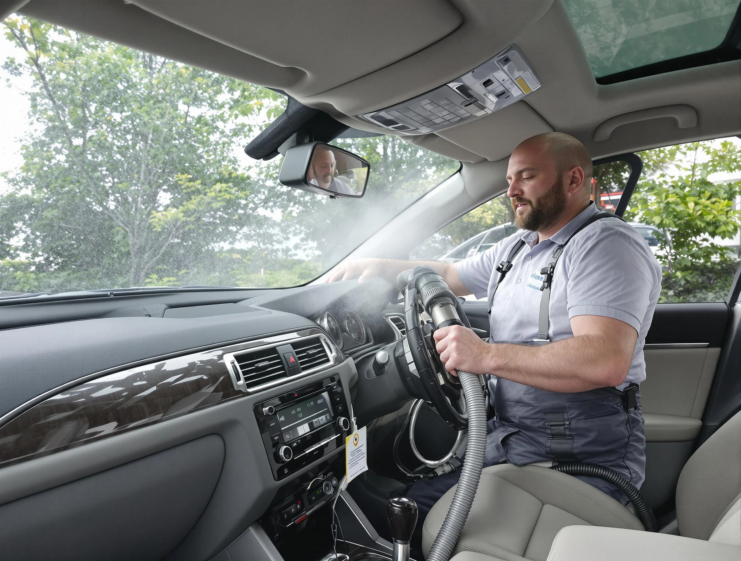 Santa Ana Air Duct Cleaning specialist performing professional car duct cleaning in Santa Ana